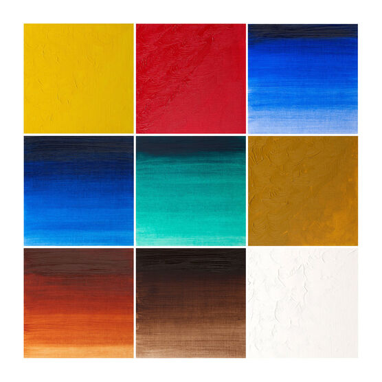 Wassily Kandinsky oil colour set colour swatches